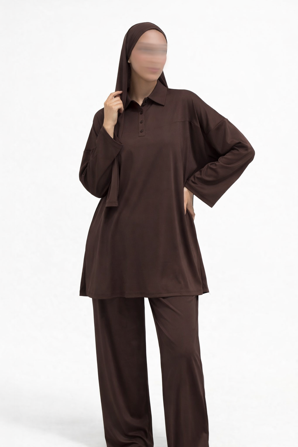 Burkini Set Shirt Brown