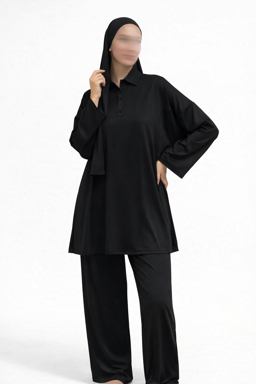 Burkini Set Shirt Black