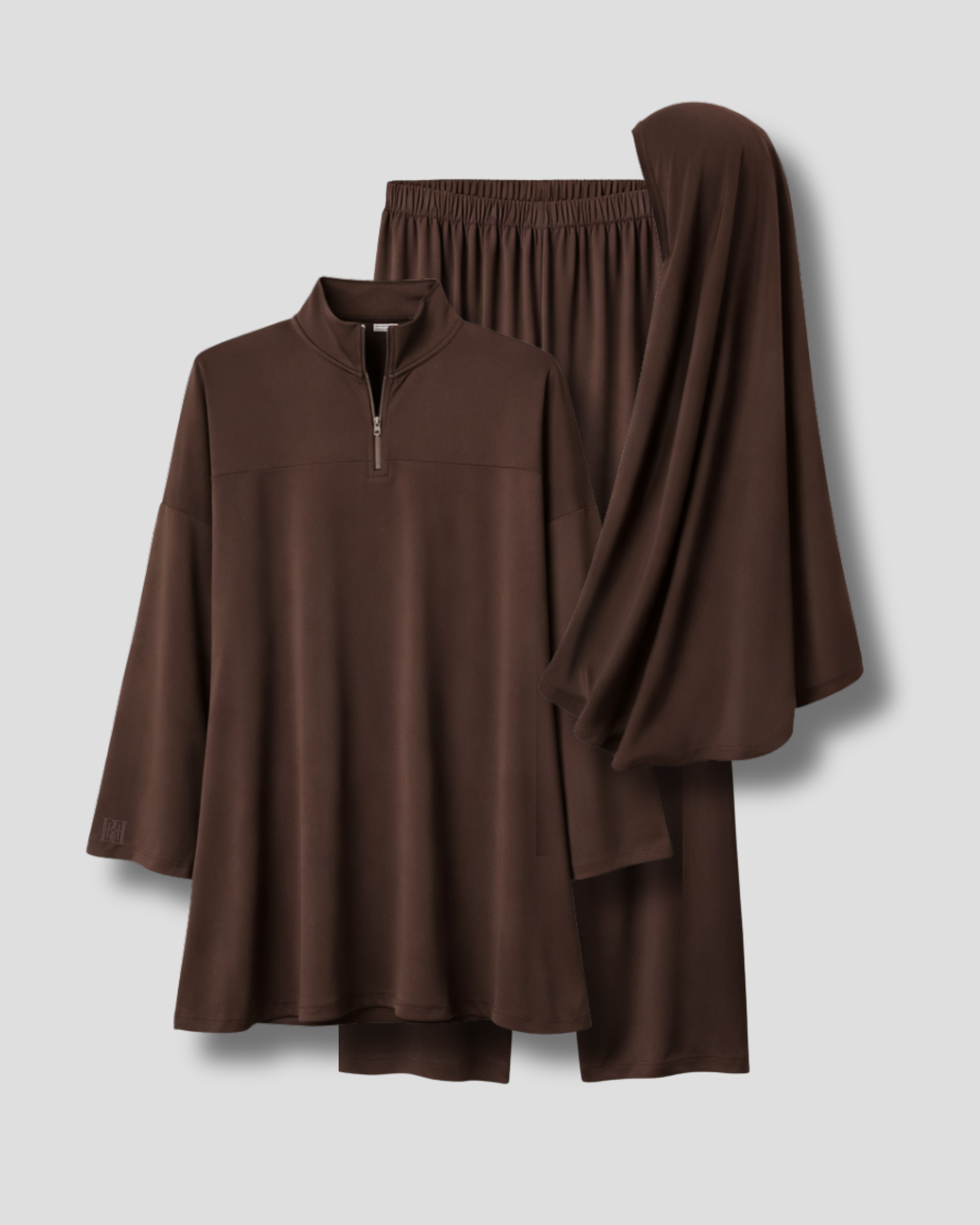 Burkini Set Zip Brown