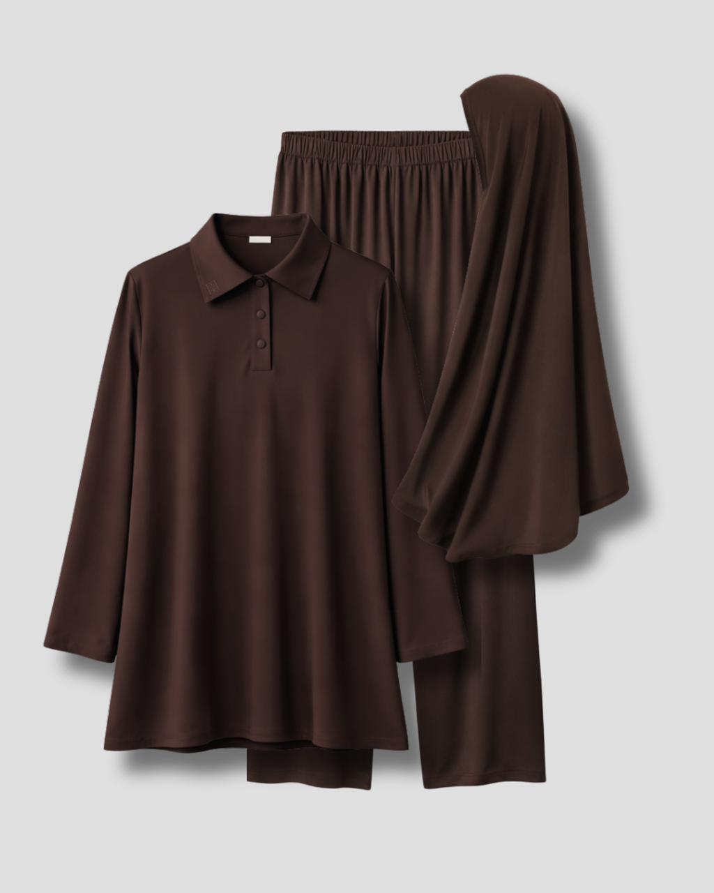 Burkini Set Shirt Brown