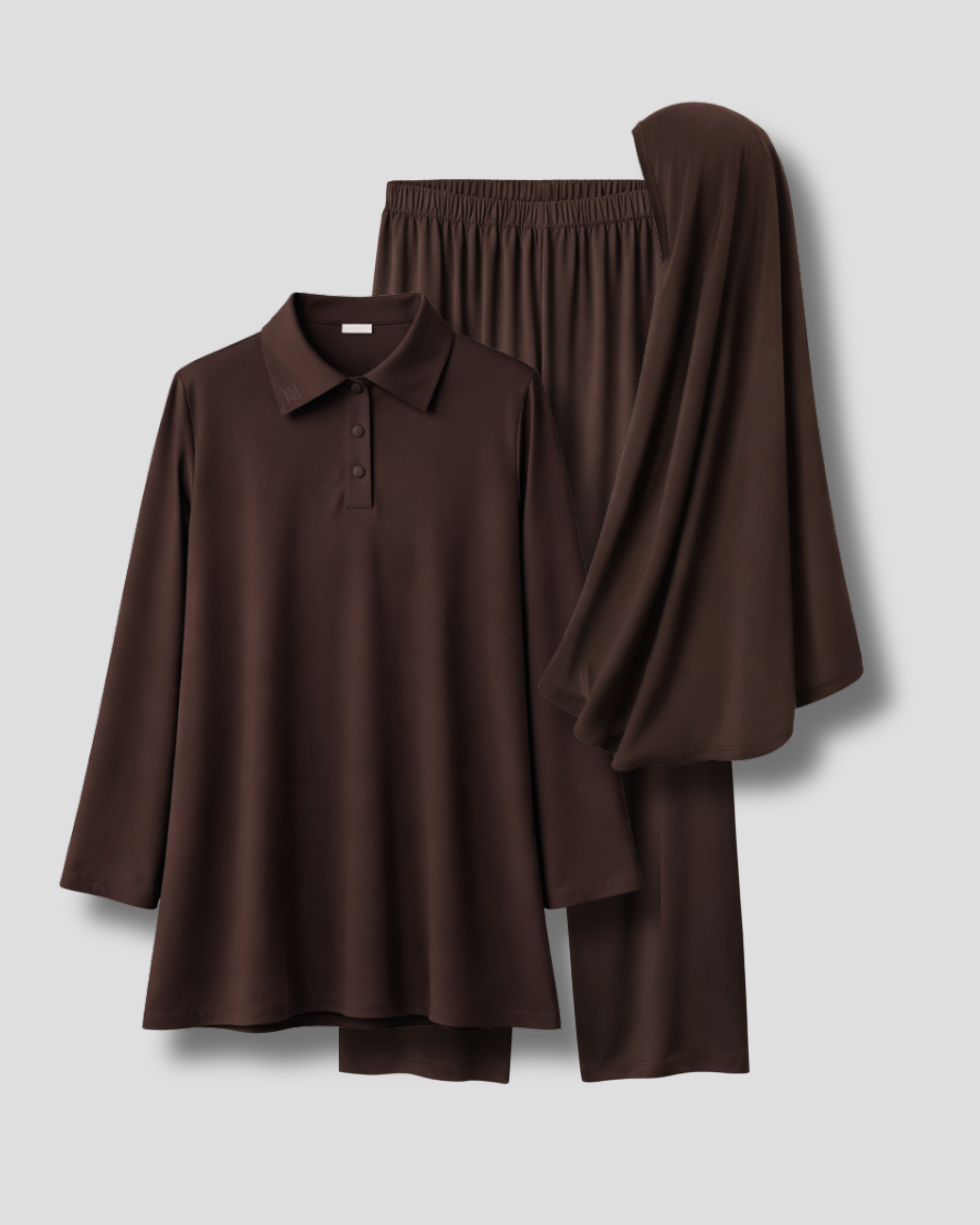 Burkini Set Shirt Brown