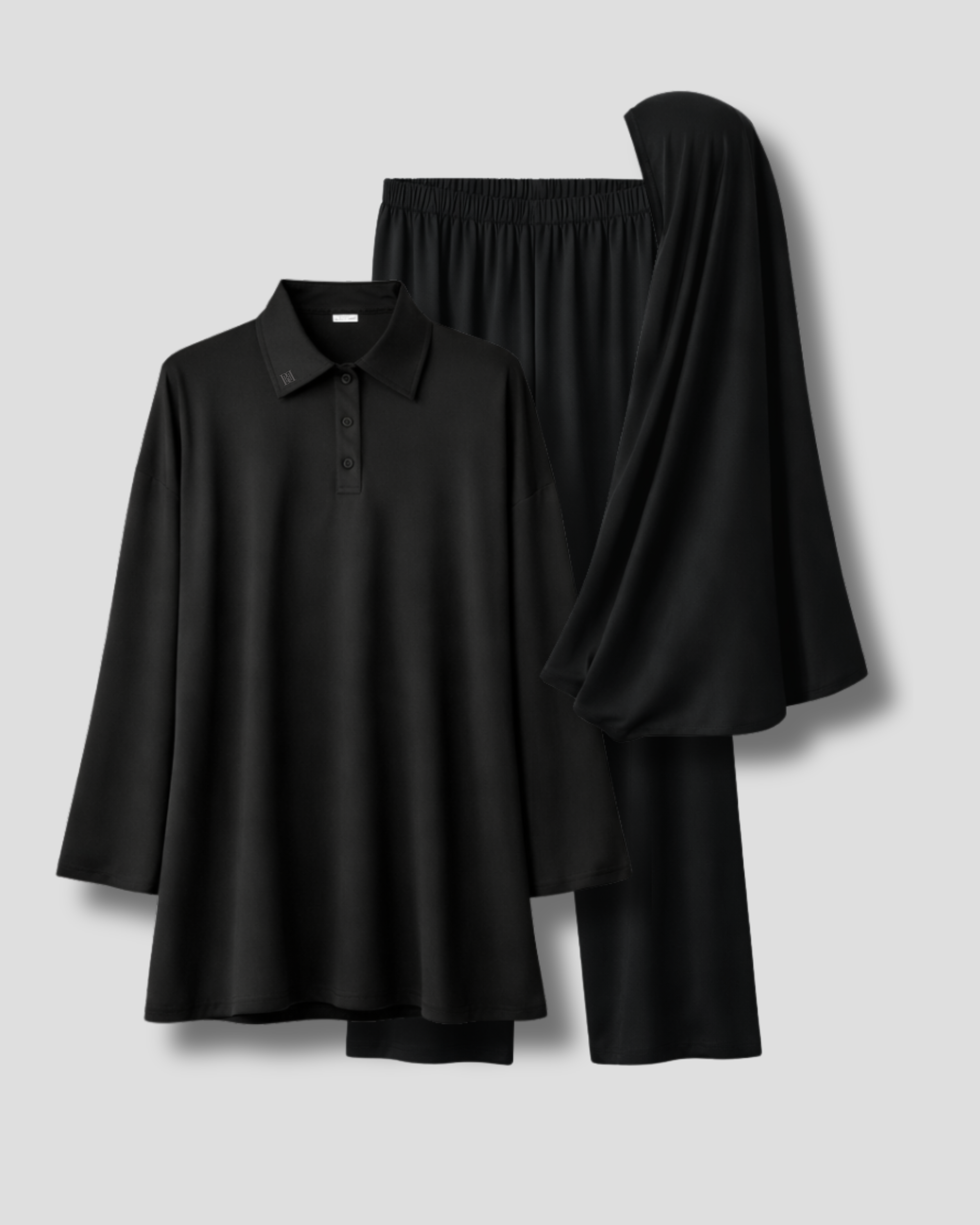 Burkini Set Shirt Black